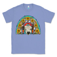 Colony Blue scottish white calf  rainbow Classic Tee - BarkalooDesign