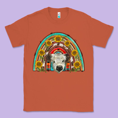 Scottish White Calf  Rainbow Classic Tee Designed By Barkaloodesign
