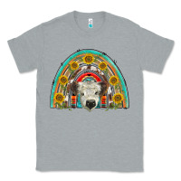 Heather Grey scottish white calf  rainbow Classic Tee - BarkalooDesign