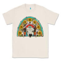Natural scottish white calf  rainbow Classic Tee - BarkalooDesign