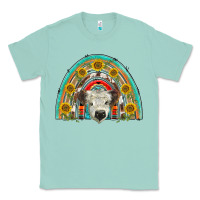 Seafoam scottish white calf  rainbow Classic Tee - BarkalooDesign