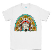 White scottish white calf  rainbow Classic Tee - BarkalooDesign