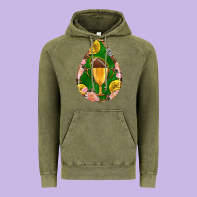 American Football And Western Roses Teardrop Vintage Hoodie Designed By Bundleandbundleshop