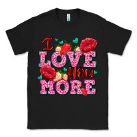 Black i love you more with lips and strawberry Classic Tee - AdoDesignShop