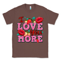Chestnut i love you more with lips and strawberry Classic Tee - AdoDesignShop