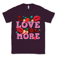 Plum i love you more with lips and strawberry Classic Tee - AdoDesignShop