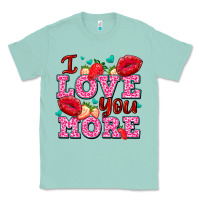 Seafoam i love you more with lips and strawberry Classic Tee - AdoDesignShop