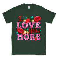 Sports Green i love you more with lips and strawberry Classic Tee - AdoDesignShop