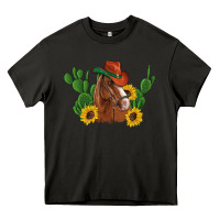 Asphalt western horse cowboy hat cactus sunflowers Heavy Core Tee - Artiststas