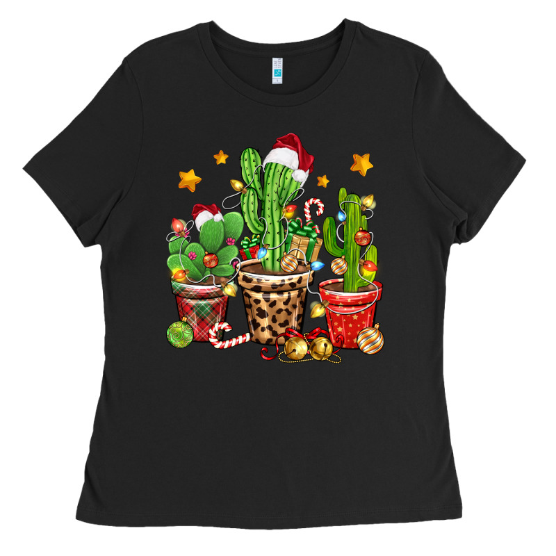 Christmas Cactus Ladies Tee by Zillion Design Studio | Teevron