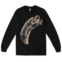 Black brachiosaurus face Long Sleeve Tee - LillyAllenDesigns