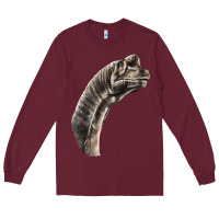 Burgundy brachiosaurus face Long Sleeve Tee - LillyAllenDesigns