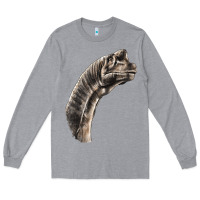 Heather Grey brachiosaurus face Long Sleeve Tee - LillyAllenDesigns