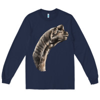 Navy brachiosaurus face Long Sleeve Tee - LillyAllenDesigns