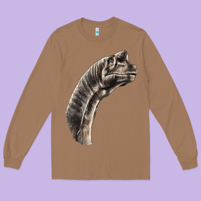 Brachiosaurus Face Long Sleeve Tee Designed By Lillyallendesigns