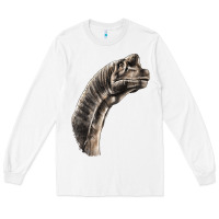 White brachiosaurus face Long Sleeve Tee - LillyAllenDesigns