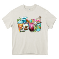 Cream skeleton summer coffee cups Heavy Core Tee - Zillion Design Studio