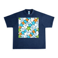 Navy stars school seamless pattern Urban Heavy Tee - BundleAndBundleShop