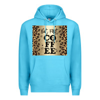 Ocean Blue but first coffee Premium Hoodie - JahusDesignShop