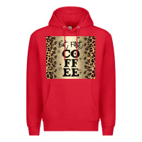 Red but first coffee Premium Hoodie - JahusDesignShop