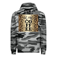 Slate Camo but first coffee Premium Hoodie - JahusDesignShop