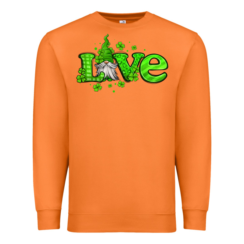 Love St Patricks Gnome Premium Sweatshirt by Jasminsmagicworld | Teevron