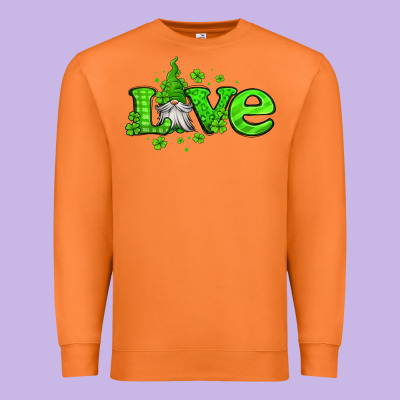 Love St Patricks Gnome Premium Sweatshirt Designed By Jasminsmagicworld