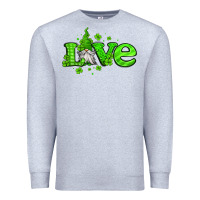 Heather Grey love st patricks gnome Premium Sweatshirt - Jasminsmagicworld