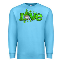 Ocean Blue love st patricks gnome Premium Sweatshirt - Jasminsmagicworld