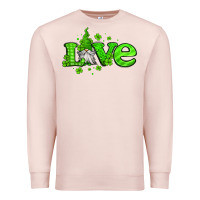 Pale Pink love st patricks gnome Premium Sweatshirt - Jasminsmagicworld