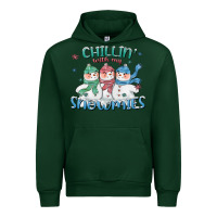Forest Green chillin with my snowmies Urban Hoodie - CowGirlArtShop