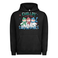 Pigment Black chillin with my snowmies Urban Hoodie - CowGirlArtShop