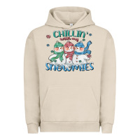 Pigment French Oak chillin with my snowmies Urban Hoodie - CowGirlArtShop