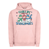 Pigment Salmon chillin with my snowmies Urban Hoodie - CowGirlArtShop