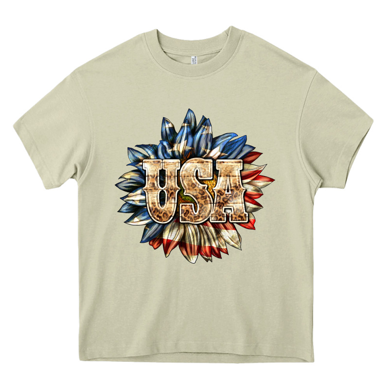 Usa Sunflower Billie Wilder Heavy Core Tee by texasbilliewilder | Teevron
