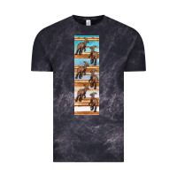 Cloud Black dinosaur parasaurolophus pen wrap Vintage Tee - Artiststas