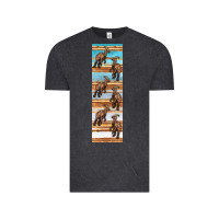 Vintage Black dinosaur parasaurolophus pen wrap Vintage Tee - Artiststas