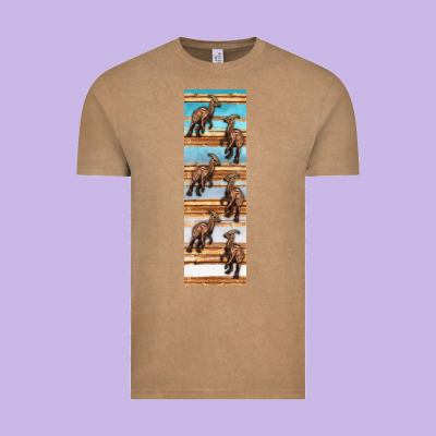 Dinosaur Parasaurolophus Pen Wrap Vintage Tee Designed By Artiststas