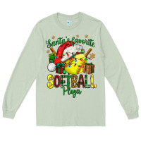 Matcha Santa's Favorite Softball player Long Sleeve Tee - NancyCooperArtShop