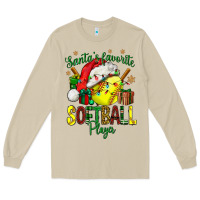 Mushroom Santa's Favorite Softball player Long Sleeve Tee - NancyCooperArtShop