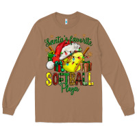 Toasted Coconut Santa's Favorite Softball player Long Sleeve Tee - NancyCooperArtShop