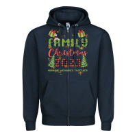 Navy custom family christmas 2023 marking memories toge Zipper Hoodie - MaliasSmallBusiness