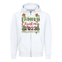 White custom family christmas 2023 marking memories toge Zipper Hoodie - MaliasSmallBusiness
