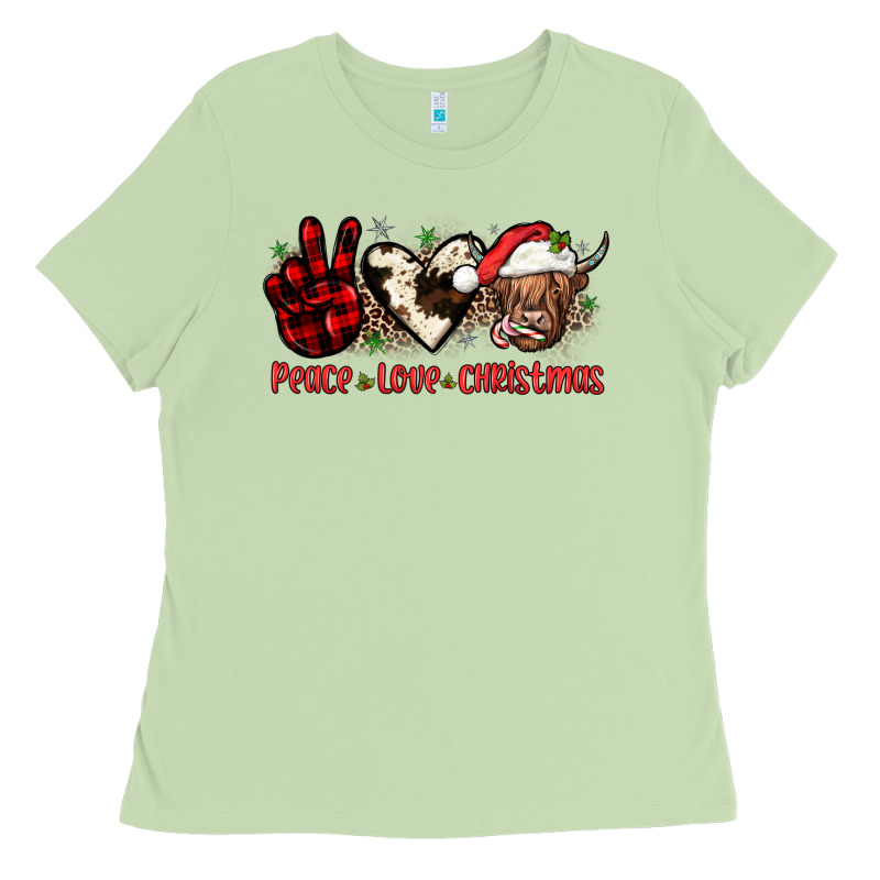 Peace Love Christmas Ladies Tee by JahusDesignShop | Teevron