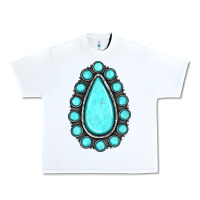 White gemstone Urban Heavy Tee - JahusDesignShop
