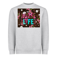 Heather Grey nurse life with pearls Heavyweight Sweatshirt - AdoDesignShop