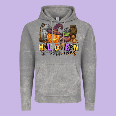Halloween Vibes Vintage Hoodie Designed By Adodesignshop