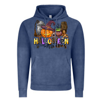Vintage Denim halloween vibes Vintage Hoodie - AdoDesignShop