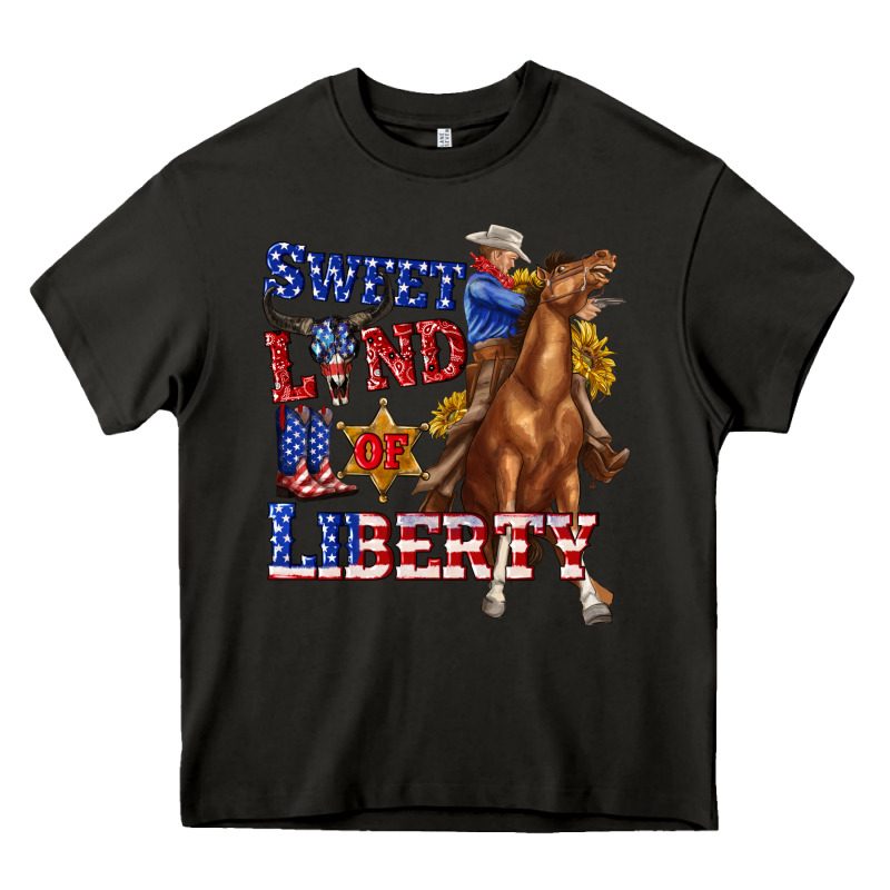 Western Sweet Land Of Liberty 4th July Billie Wilder Heavy Core Tee by texasbilliewilder | Teevron