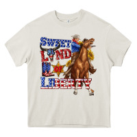 Cream western sweet land of liberty 4th july billie wilder Heavy Core Tee - texasbilliewilder